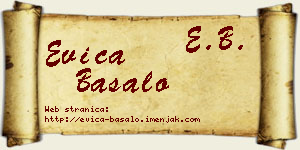 Evica Basalo vizit kartica